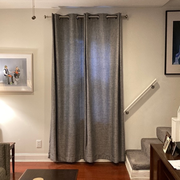 Threshold Other - Threshold Grey Woven Curtain, Two Panels, 95” long